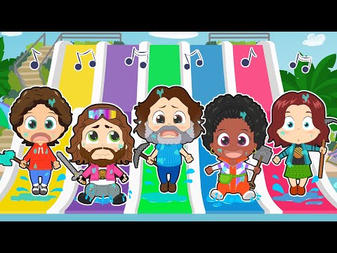 CINCO BEBÉS 👾🎮  ¡Mira lo que pasó cuando los 5 bebés Minecraft saltaron en los charcos!
