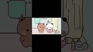 Bubu is scared after watching horror movie and she wants Dudu to stay with her while taking bath 🛁🫧