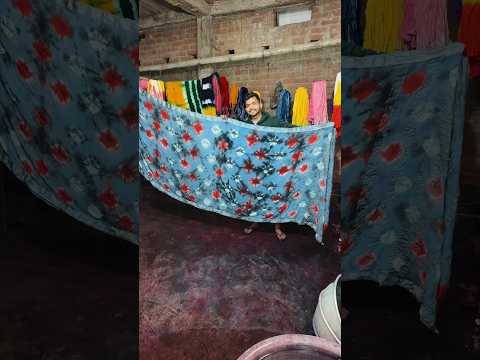 Exclusive Tie Dye Linen Saree #viralshorts #amezing #hardwork