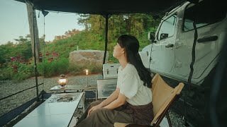 자동차에 바로 연결해서 쓰는 20만원대 차박 텐트 /정말 강풍에 버틸까?/ 깊은 산 속 나홀로 캠핑 브이로그