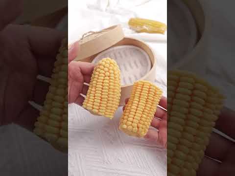 🧡 Creative Cooking: Steamed Corn Taba Squishy! 🌽#taba squishy#stressrelief