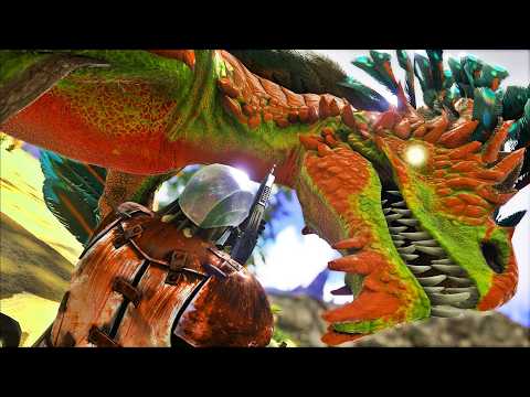 ARK 100 DIAS PVP COM O BOSS DRAGÃO NO HARD CORE LOUCURA  TOTAL ! ARK SUPER MODS - DINOSSAUROS BIG !!