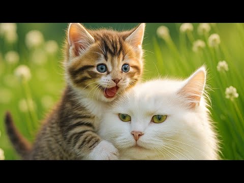 🐾Kitten Gently Pins Her Mom - So Adorable💤