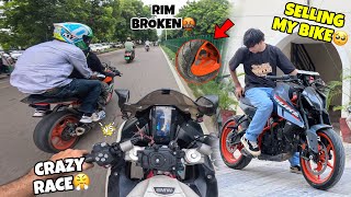 I’m Selling my Duke390 Gen3🤔|| Rim toot gaya🥺||Crazy Race with Rc390🥵