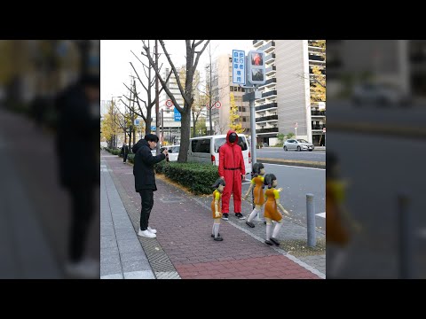 信号待ちをしていたらとんでもない光景に遭遇した【イカゲーム】Squid Game #shorts