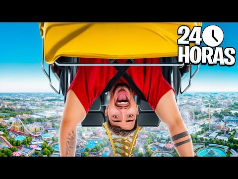 24 horas no MELHOR PARQUE do mundo! (tudo deu errado )