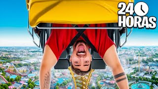 24 horas no MELHOR PARQUE do mundo! (tudo deu errado )