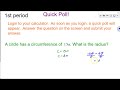 Circumference and Diameter of Circles