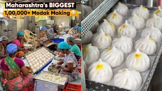 Maharashtra's BIGGEST Ukdiche Modak Factory😱😱 1,00,000 मोदक daily बनाए जाते हैं यहॉं😳😳 Pune Food