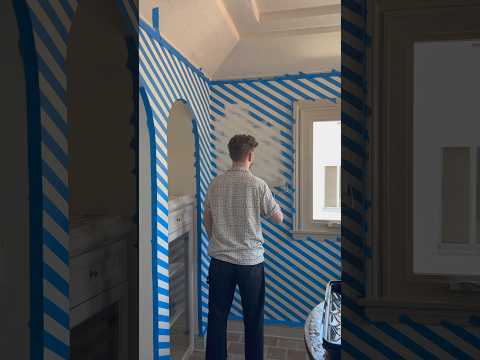 Painting Diagnol Stripes on ALL MY WALLS 😳