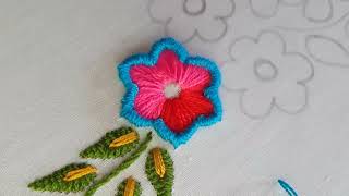 Hand embroidery design very beautiful flower design