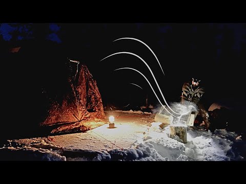 Winter Windstorm Hits Extreme Hot Tent. Alone and Cozy