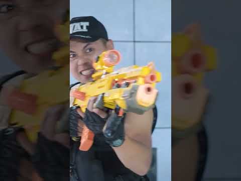 Gugu Nerf War : Warrior CID Dragon Use Nerf Guns Fight Crime Tycoon Group Secret Mission Gone Wrong