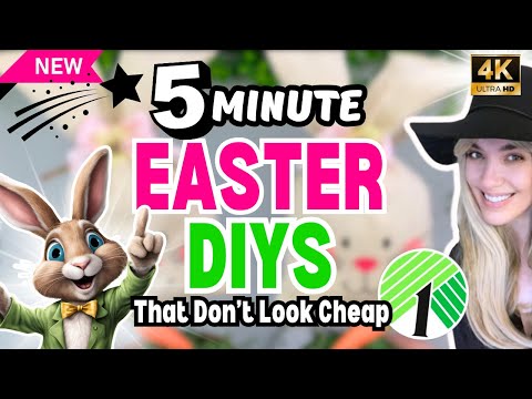 5 Minute Easter Crafts That Don’t Look Cheap | Dollar Tree Spring & Easter DIYS 2025