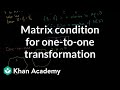 Null Space and One-to-One Transformations