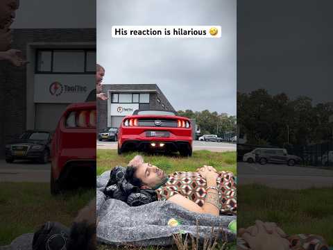 I Scared My Brother With Our Ford Mustang 🤣 #shorts