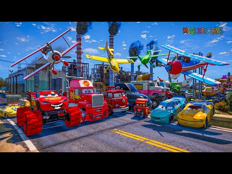 Disney Pixar Cars Crazy McQueen | Lightning McQueen | Monster Truck Disney Pixar Cars Racers Playset