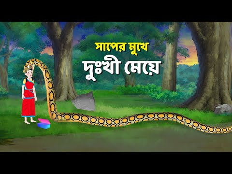 সাপের মুখে দুঃখী মেয়ে | Bengali Moral Stories Cartoon | Notun Rupkothar Bangla Golpo | Golpo Konna