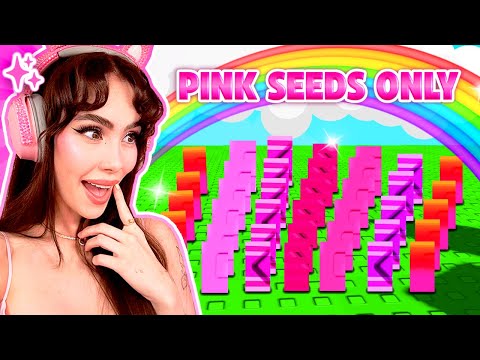 Starting Over Only Using PINK SEEDS In Grow A Garden