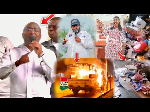 Watch Bawumia Meets NPP to strategise after losing. NDC Ransack Ursula office & NADMO boss car Burnt