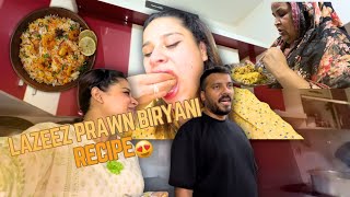 PRAWNS BIRYANI BANAI 😍 MAMMA KO BHI BHEJI UNKO BOHAT PASAND AE 😍  