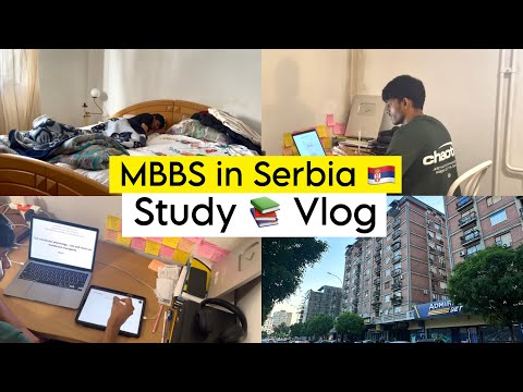 Study 📚 Vlog - Daily life of Mbbs Student in Serbia 🇷🇸| medicoinfo 