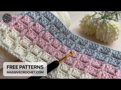 VERY EASY Crochet Pattern for Beginners!⚡️Crochet Stitch for Baby Blanket & Bag