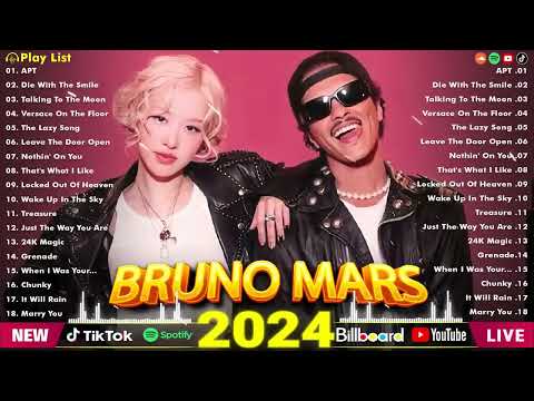 Bruno Mars Songs Playlist 2024   The Best Of Bruno Mars   Greatest Hits Full Album 2024