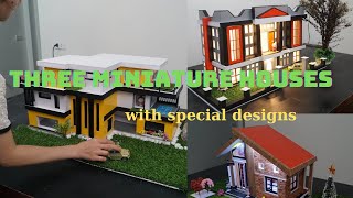 Three Miniature Houses With Special Designs - How to make a miniature house model #diy