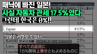 기존 관세에 +15%, 패닉에 빠진 일본, 그런데 한국은 0%!!, 일본 반응