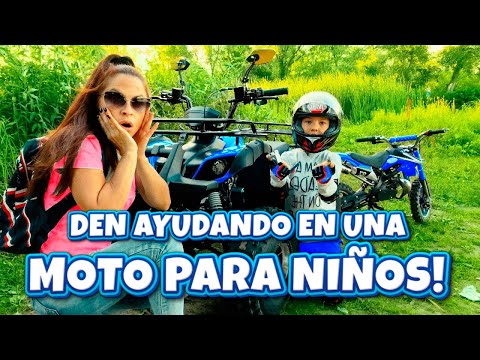 DEN AYUDANDO EN UNA MOTO! | Moto a batería para Niños!