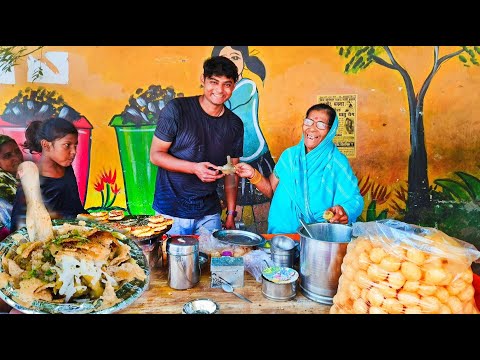 65 Years Old Dadi Ji Selling - 10 Rupees / 6 Peace Pani Puri , Aloo Tikki | Banaras Street Food