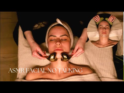 ASMR No Talking Spa Facial for Relaxation and Sleep | Jade Combs,  Foamy Cleanser & Ice Globes.