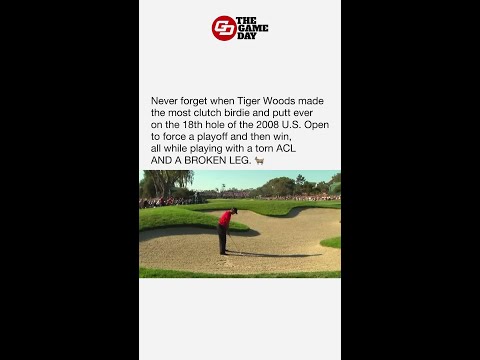Tiger Woods Birdies the 18th Hole at 2008 U.S. Open to Force a Playoff on a Broken Leg