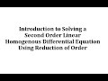 Understanding Reduction of Order in Differential Equations