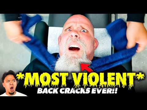 **MOST VIOLENT** BACK CRACKS IVE GIVEN! 😱😭 | Asmr Chiropractic Crunchy Back Pain | Dr Tubio