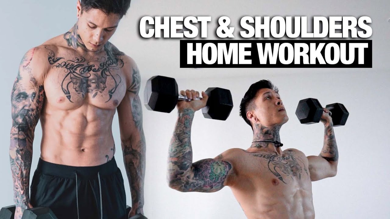 Complete Chest & Shoulder Home Workout - Dumbbells Only - Chris Heria