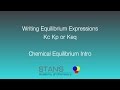 Equilibrium Constants and Expressions
