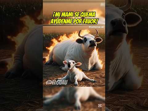 La VAQUITA en LLAMAS 🔥#historias #reflexiones #animales #vaca