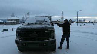 Reviewing and using the Joytutus Extendable 27" to 61" Snow Broom and Ice Scraper in Alaska