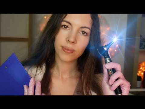 Relaxing ASMR Cranial Nerve Exam & Ear Cleaning 😌