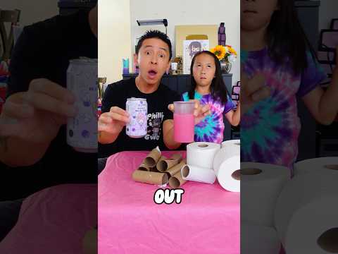 Sanrio Crafting Art Challenge with Toilet Tubes?! Who Won? 🧻 #shorts #artchallenges