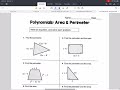 Exploring Area and Perimeter with Polynomials