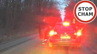 Skopał kierowcę Passata bo ten zajechał mu drogę #2203 Wasze Filmy