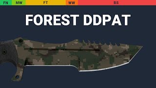 Huntsman Knife Forest DDPAT Wear Preview