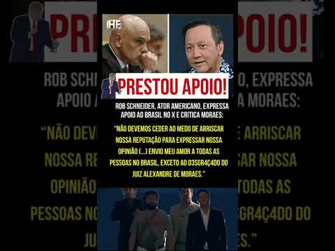 Rob Schneider apoia o Brasil e manda recado: “Não podemos ter medo de falar a verdade”