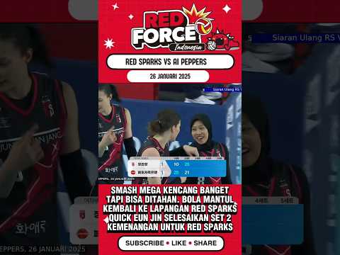 QUICK EUN JIN SELESAIKAN SET 2 #parkeunjin #megawatiredsparks #redsparks #aipeppers #shorts