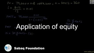 Application of equity