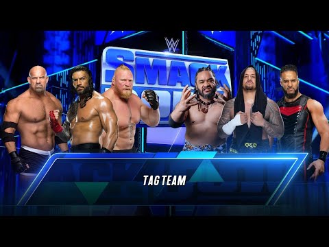 Roman Reigns Brock Lesnar Goldberg vs Solo Sikoa Jacob Fatu Tama Tonga At SmackDown #raw @WWE