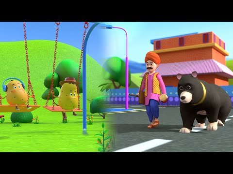 Billi Mausi Billi Mausi Aloo Kachaloo & Kalu Madari | 3d Animated Rhymes | Kids Nursery Poems